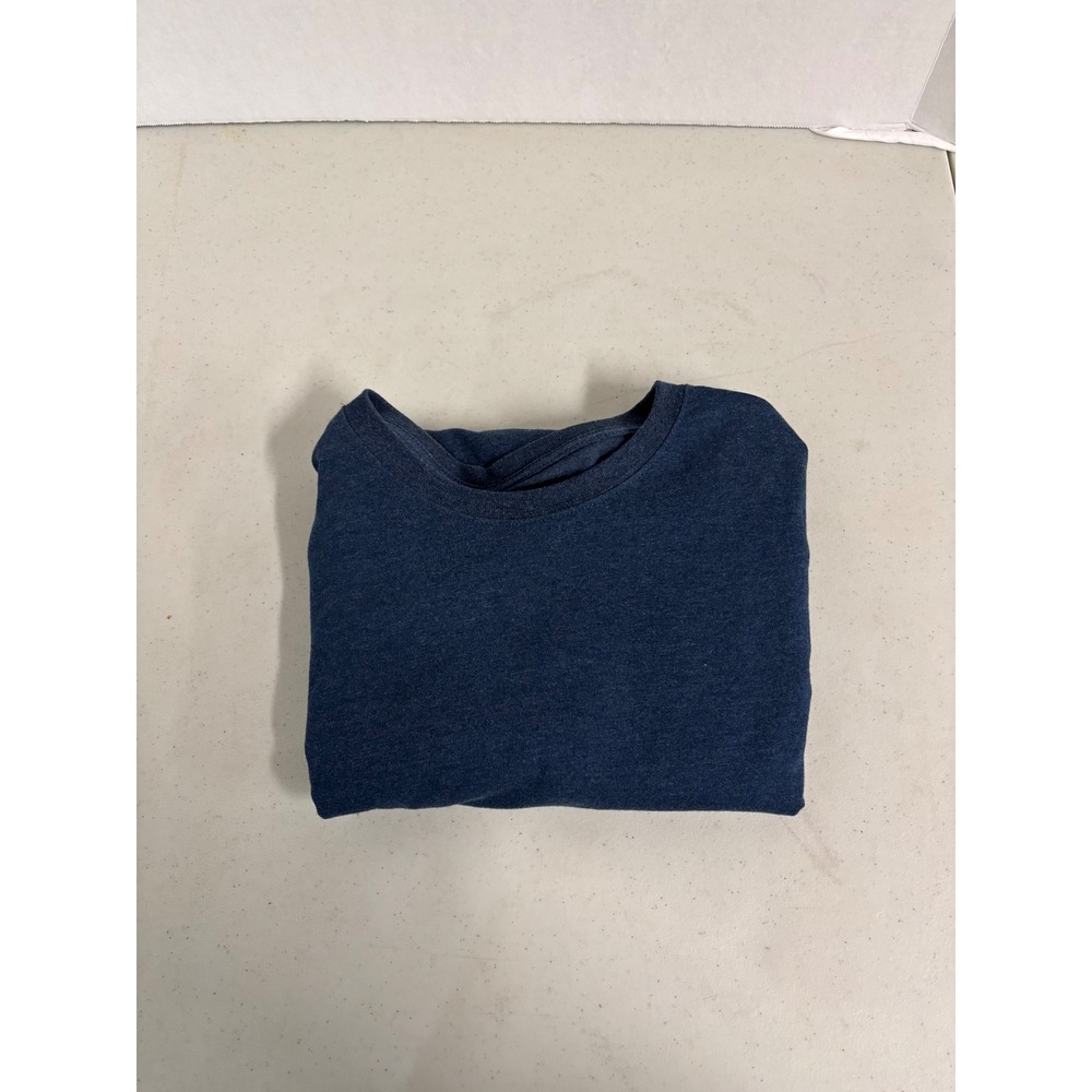 Members Mark Essential Long Sleeve Crewneck Tee‎ Heather Blue Cove Men XL